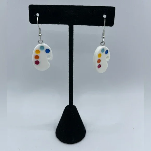 3 for $20 Fun Painters Pallet Dangle Earrings “You Pick 3” - Picture 4 of 8